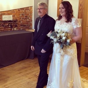 Melissa Sweet cap sleeve wedding dress